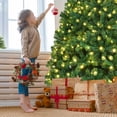 thumbnail image 4 of Gymax 7.5FT Pre-Lit Christmas Tree Hinged Artificial Tree w/ Metal Stand LED Lights, 4 of 10