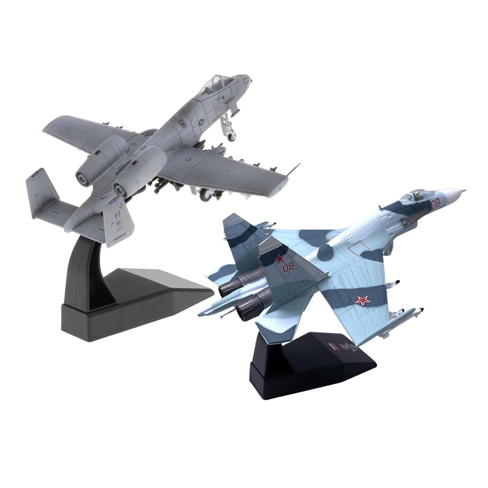 1:100 Flanker Sukhoi Su-27 Alloy Diecast Model w/ Stand Office Kids Toys 