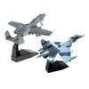 2 Pieces Flanker -27 W/ Attack Fighter Helicopter Alloy Army