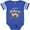 Football Blue and White, variant on Merry Slothmas Cute Christmas Sloth in Hat with Lights Boys or Girls Baby Bodysuit
