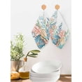 thumbnail image 2 of Marine Life Kitchen Dish Towels for Drying Dishes Set of 4, Nautical Underwater Coral Shell Starfish Watercolor Waffle Weave Microfiber Hand Tea Bathroom Towels Quick Dry & Absorbent Towel 12x12, 2 of 7