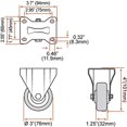 thumbnail image 2 of Ruedas Caster FactorDuty, paquete de 4, 76 mm, giratorias con freno de 101 mm, 2 of 9
