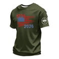 thumbnail image 5 of USA 250 Years of Freedom Commemorative T-Shirt with Liberty Statue and Stars and Stripes Graphic and Short Sleeves Featuring Soft Cotton Feel&nbsp; Army Green L, 5 of 6