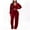 Red, variant on ZZwxWA Womens Velour Sweatsuits Sets 2 Piece Tracksuits Outfits Solid Color Full Zip Cropped Hoodie and Sweatpant Velvet Jogging Suit