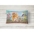 thumbnail image 2 of Carolines Treasures CK1247PW1216 Yorkshire Terrier Spring Canvas Fabric Decorative Pillow  12H x16W multicolor, 2 of 3