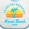 thumbnail image 4 of Inktastic Summer Enjoy the Sunshine Miami Beach Florida in Blue Boys or Girls Baby Bib, 4 of 4