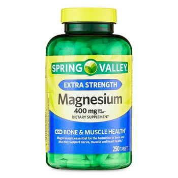 Spring Valley Extra Strength Magnesium s Dietary Supplement, 400 mg, 250 Count
