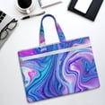 thumbnail image 6 of Kdxio Swirl Blue And Purple File Tote Document Bag Business Briefcase Bag Document Organizer Tote Briefcase for Letter A4 Files Business Teacher Office Bag, 6 of 8