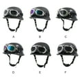 thumbnail image 4 of Riwesomey Casco de moto ABS, cúpula protectora de repuesto con estilo Vintage, 4 estaciones, cascos para hombres y mujeres, accesorios para la Gafas de moto Negro brillante Tipo 3 METRO, 4 of 6