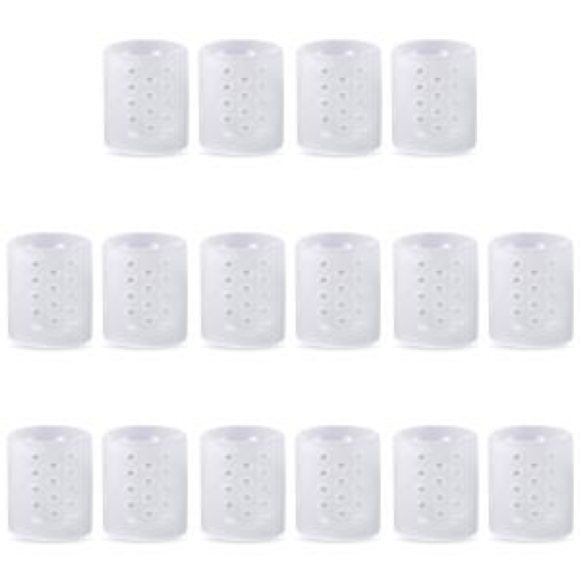 2 Protectores Dedos Los Pies Silicona Transparente Fundas Transpirables para (L)