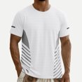 thumbnail image 2 of HAJWOH Men's Short Sleeve Quick Dry Workout T Shirt Casual Athletic Gym Running Tee with Reflective Strips, 2 of 5