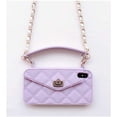 thumbnail image 4 of Wallet Case Compatible with iPhone, Pretty Luxury Bag Design, Purse Flip Card Pouch Cover Soft Silicone Case with Hand Holder Long Shoulder Strap(Purple,iPhone 12 Pro max), 4 of 4