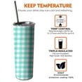 thumbnail image 7 of Green Check Skinny Tumbler 20oz - Insulated Water Bottle- Insulated Travel Coffee Mug, 7 of 7