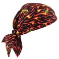 thumbnail image 1 of Evaporative Cooling Triangle Hat with Cooling Towel, Flames, 1 of 1