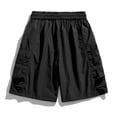 thumbnail image 4 of EOYWHK Mens Work Shorts Casual Quick Dry Elastic Waist Drawstring Athletic Shorts Soft Lightweight Breathable Activewear for Men Black, Size L, 4 of 9