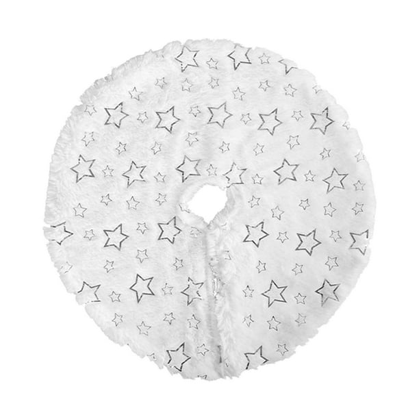 xihome Falda blanca clsica para rbol de Navidad de mesa - Decoracin festiva de escritorio con tela lujosa - Diseño fcil de limpiar