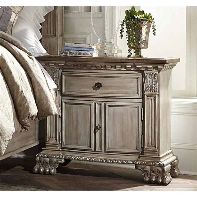 Homelegance Traditional Night Stand in White Washed Finish Walmart