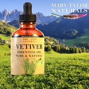 Vetiver Essential Oil (1 oz), Premium Therapeutic Grade, 100% Pure and Natural, Perfect for Aromatherapy, Soothing the Body and Mind, and Much More by Mary Tylor Naturals