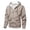 Khaki, variant on Jerdar Men's Solid Color Loose Casual Multi-Pocket Hooded Full Zip Long Sleeve Jacket Outdoor Jacket Men