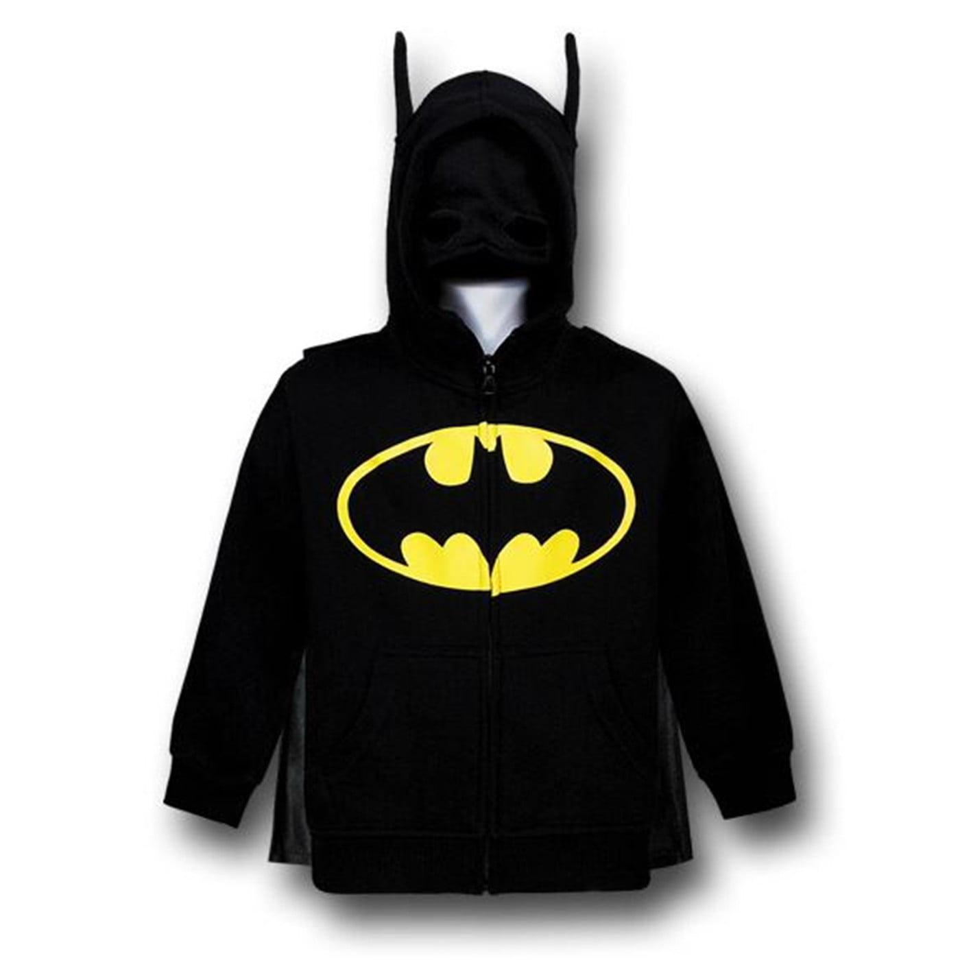 Batman Kids Cowl and Cape Costume Hoodie-Youth Medium (10-12) 