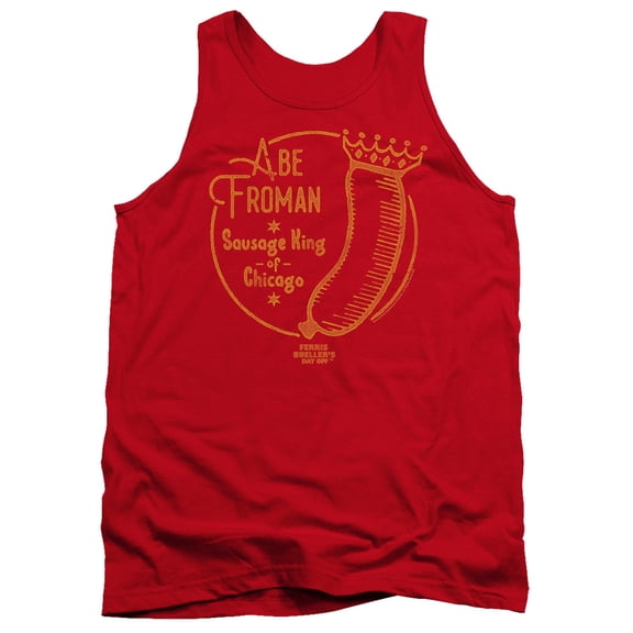 Ferris Bueller Abe Froman Adult Tank Top Red