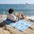 thumbnail image 4 of Beforeyayn Ultra Fine Microfiber Striped Beach Towel Quick Dry, Lightweight and Highly Absorbent Towel for Swim and Travel, Sand Resistant Soft Portable Towel for Outdoor, Beach Accessory, 4 of 6