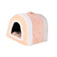 thumbnail image 4 of Nido de cueva cálido para hogar para cachorros, nido para dormir acogedor, cálido, extraíble, cómodo para gatos y perros, cama lavable para gatos, cas rosa, 4 of 8