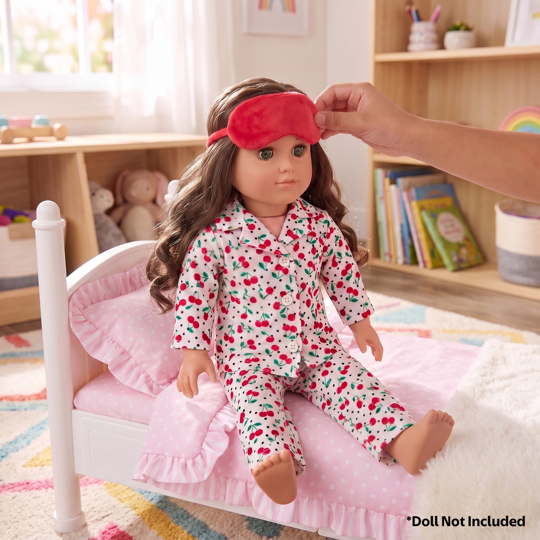 My Life As Cherries Pajama Fashion Set for 18-inch Dolls, 3 Pieces