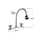 thumbnail image 2 of Llave Mezcladora Fregadero O Tarja Cocina Flexible Alfa  Acero Inox Cromada 2 Funciones Cruceta, 2 of 4