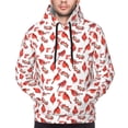 thumbnail image 2 of Bingfone Red Birds Men's Drawstring Hoodie Long Sleeve Pocket Sweatshirts-Medium, 2 of 6