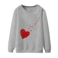 thumbnail image 4 of Deals Of The Day Clearance Zip up Sweatshirt Women Women's Fashionable Round Neck Casual Valentine's Day Love Printed Long Sleeved Top Sweatshirt, 4 of 4