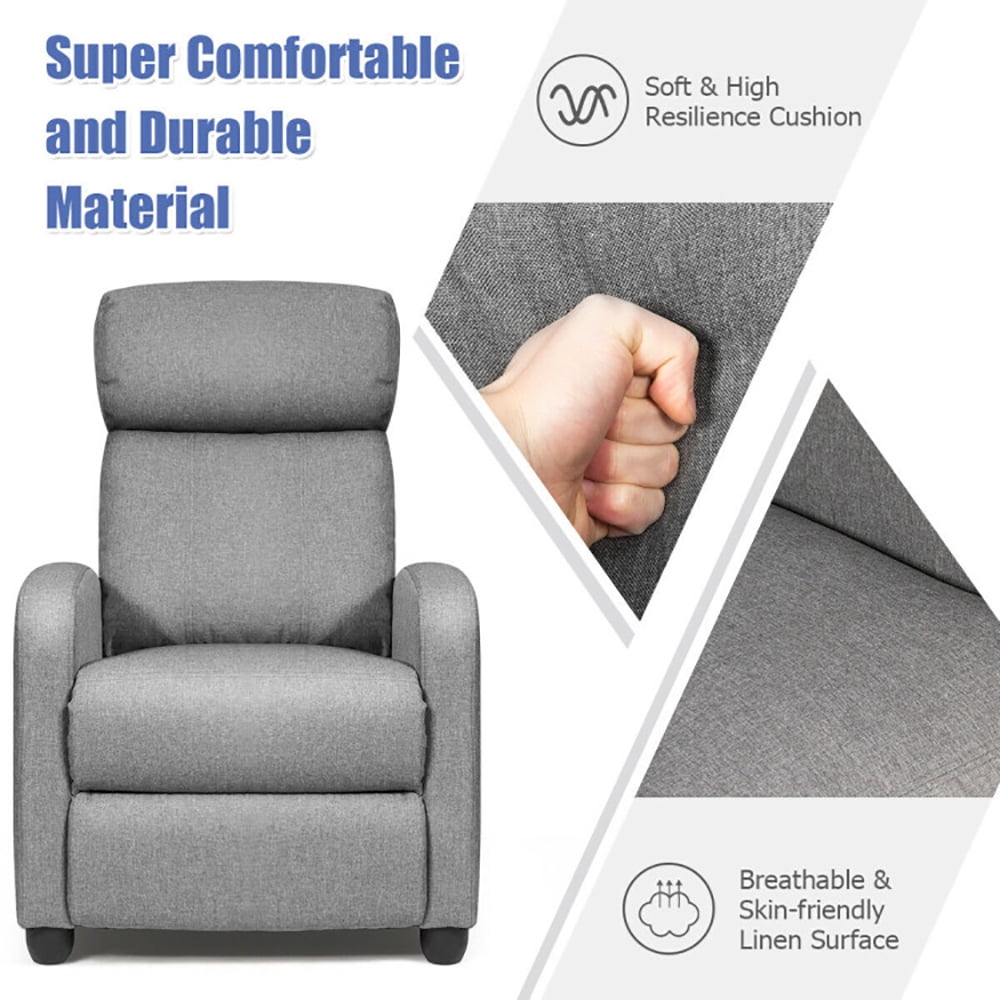 Finihen Massage Recliner Chair, Recliner Sofa Wingback Chair with Massage Function, for Living Room, Bedroom, Gray Finihen Massage Recliner Chair, Recliner Sofa Wingback Chair with Massage Function, for Living Room, Bedroom, Gray