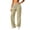 Khaki, variant on MLCDZ Wide Leg Fall Sweatpants for Women Elastic High Waisted Baggy Casual Loose Fit Lightweight Drawstring Workout Golf Trousers with Multiple Pockets