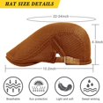 thumbnail image 4 of Minzimin Men's Mesh Cap Breathable Summer Newsboy Hat Adjustable Beret Cabbie Driving  Hats, 4 of 7