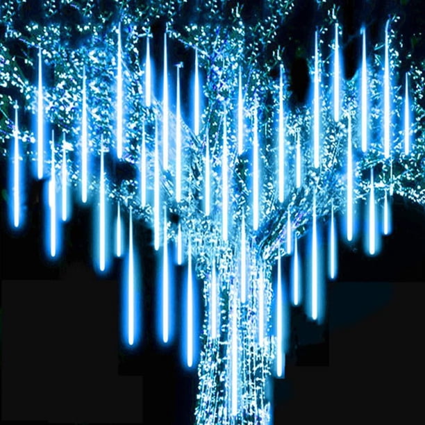 Uuiauoio Bright LED Hollow Meteor Shower Tube Light String for Holiday Party Wedding Decoration