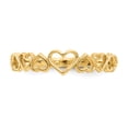 thumbnail image 5 of Finest Gold 14K Yellow Gold Hearts Ring - Size 7, 5 of 5