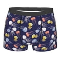 thumbnail image 5 of Uemuo Colorful Jellyfish Pattern Men's Boxer Briefs,Trunk Anti-Chafing,Comfortable, Durable, and Stylish Underwear-, 5 of 9