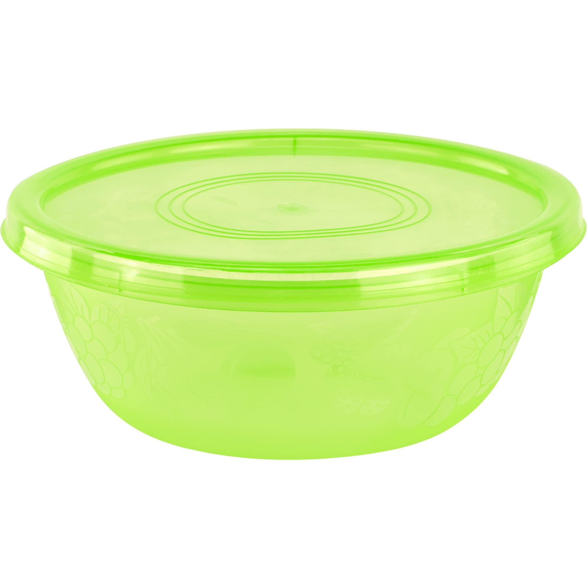 DecorRack Plastic Serving Bowl with Lid, White (1 Bowl)