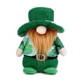 thumbnail image 2 of LSLJS Clearance under $5! St Patricks Day Couple Gnomes Ornaments, Green Flat Hat Faceless Doll Golden Beard Dwarf Rudolph Dolls Spring Gnomes Decorations for Home Great Gifts for Less (6.3 inch), 2 of 2