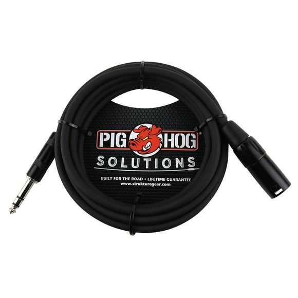Cable adaptador Pig Hog PX-TMXM25 1/4 TRS a XLR de 25 pies