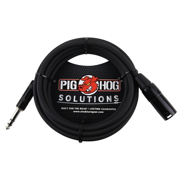 Cable adaptador Pig Hog PX-TMXM25 1/4 TRS a XLR de 25 pies