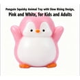 thumbnail image 3 of Penguin Squishy Animal Toy with Slow Rising Design, Pink and White, for Kids and Adults, 3 of 3