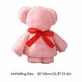 thumbnail image 3 of TOPRenddon Bear Bath Towel Gift Soft Coral Fleece Hand Towels Bear Towel with Bags for Wedding Graduation Valentine's Day Baby Shower Birthday Souvenir Supplies, 11.8x23.6in, 3 of 6