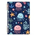 thumbnail image 7 of FORMRS 1-Subject Spiral Notebook 8" x 5" College Ruled 60 Refillable Sheet A5 Hard Cover, Yellow Jellyfish, 7 of 7