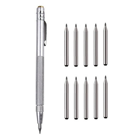 

BAMILL 11PCS Tungsten Carbide Tip Scriber Engraving Pen Marking Tip for Glass Ceramic