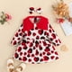 thumbnail image 2 of Vestido Para Niñas Ropa Para Niñas Bebés Día De San Valentín Vestido De Princesa Con Estampado Dulce Diadema Con Lazo Conjunto De Dos Piezas Rojo Odeerbi  LM103-8252, 2 of 9