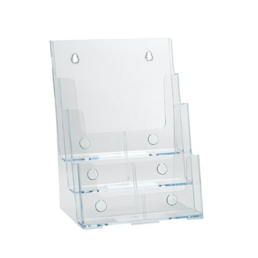 Azar Displays Three-Tier Three-Pocket Letter Sized Plastic Brochure Holder