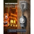 thumbnail image 4 of 2 Pack Mechanical Light Timer for Outdoor Lighting, 24-Hour Plug in Timer, Heavy Duty Programmable Timer Switch with 2 Grounded Outlets for Holiday String Lights, 15A 1/2HP UL Listed Black, 4 of 7