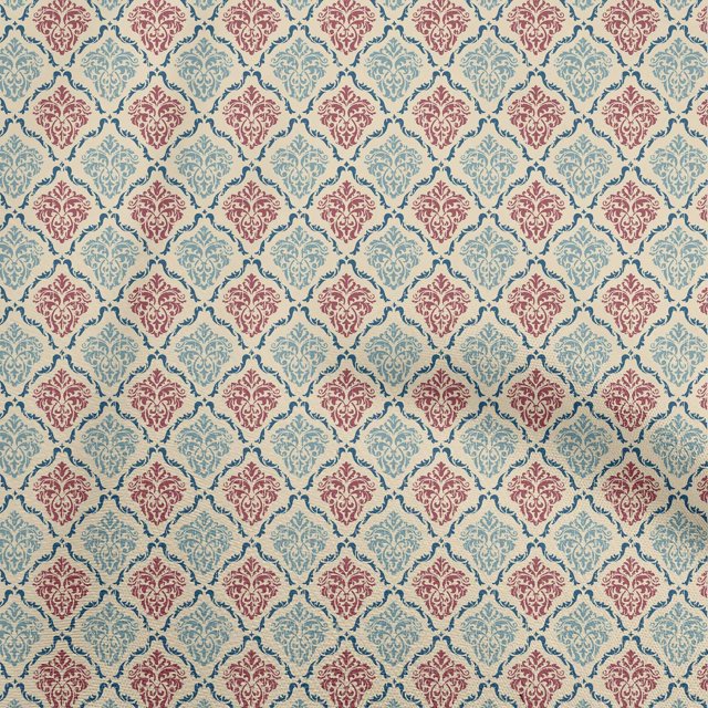 oneOone Polyester Spandex Light Brown Fabric Asian Suzani Sewing Material Print Fabric By The Yard 56 Inch Wide