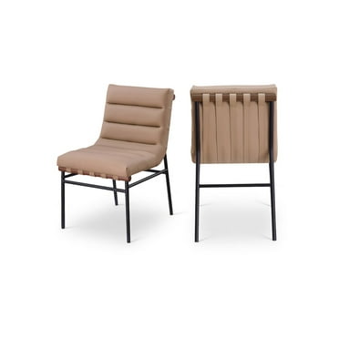 Meridian Furniture Burke Tan Vegan Leather Dining Chair (Set of 2)